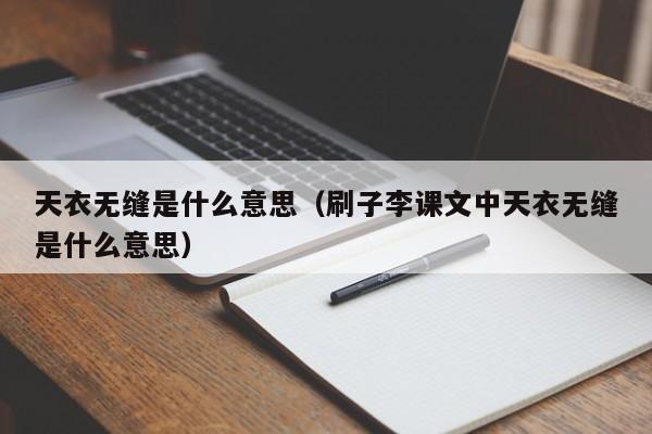 天衣无缝是什么意思（刷子李课文中天衣无缝是什么意思）